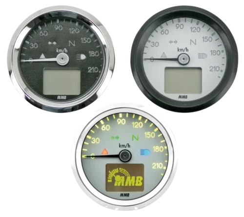 MMB ELT60 Speedo 120mph white/blk/white