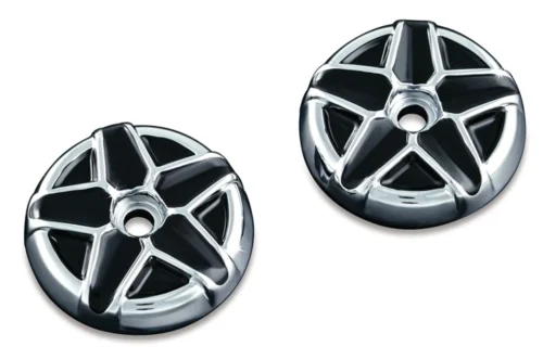 FIVE-SPOKE END CAPS F/KINETIC GRIPS, CHR