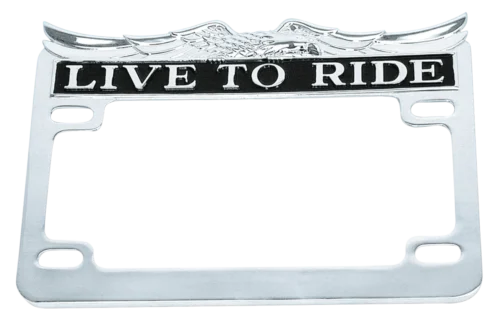GZP Live to Ride license plate trim rim