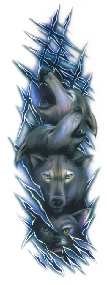 Wolf pack decal 2.75″x8.1″