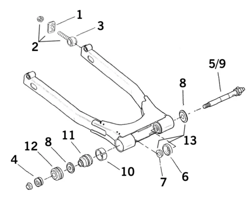 RUBBER REAR FORK MOUNT PAIR